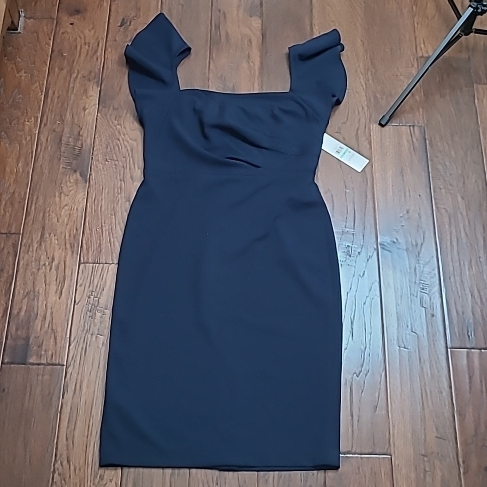 NWT Calvin Klein navy blue, off-the-shoulder dress size 8